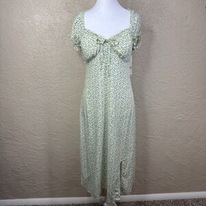 Women's Babydoll Milkmaid Ditzy Floral Dress Small Y2K Cottage Fairy Coquette